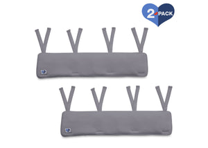 Delta Children Grey (026) Waterproof Fleece Crib Rail Covers/Protectors for Short Side Rails, 2 Pack, Main View 0-Waterproof Fleece Crib Rail Covers/Protectors for Short Side Rails, 2 Pack