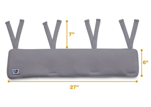 Grey (026) 5-Waterproof Fleece Crib Rail Covers/Protectors for Short Side Rails, 2 Pack