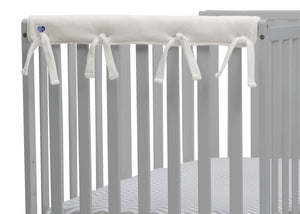 Ivory (124) 10-Waterproof Fleece Crib Rail Covers/Protectors for Short Side Rails, 2 Pack