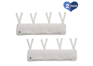 Ivory (124) 24-Waterproof Fleece Crib Rail Covers/Protectors for Short Side Rails, 2 Pack