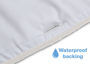 Delta Children Ivory (124) Waterproof Fleece Crib Rail Covers/Protectors for Short Side Rails, 2 Pack, Waterproof Backing View 14-Waterproof Fleece Crib Rail Covers/Protectors for Short Side Rails, 2 Pack