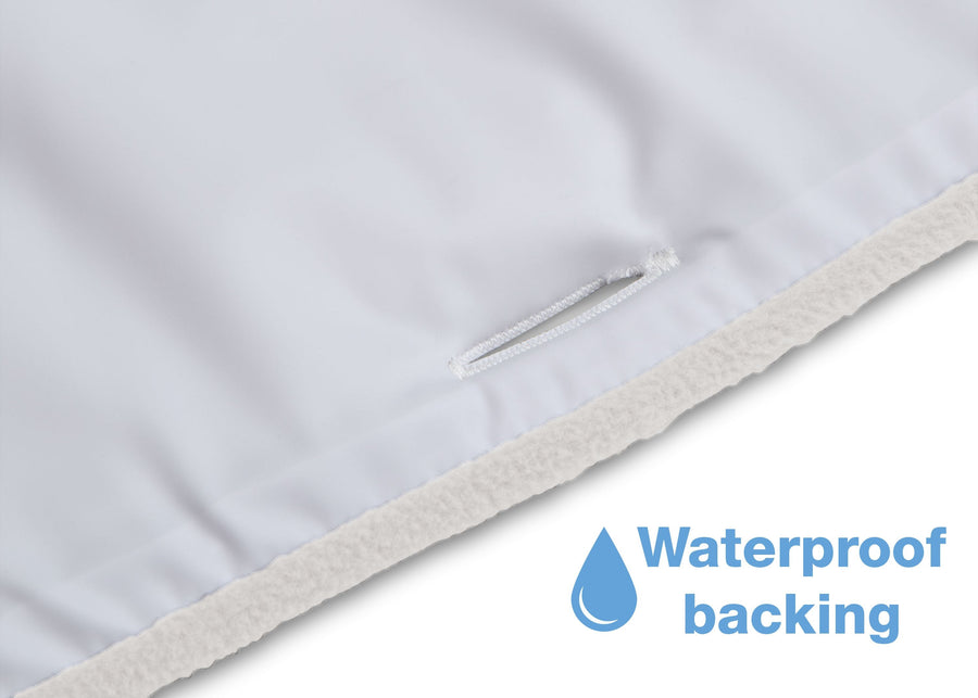 Delta Children Ivory (124) Waterproof Fleece Crib Rail Covers/Protectors for Short Side Rails, 2 Pack, Waterproof Backing View 13-Waterproof Fleece Crib Rail Covers/Protectors for Short Side Rails, 2 Pack