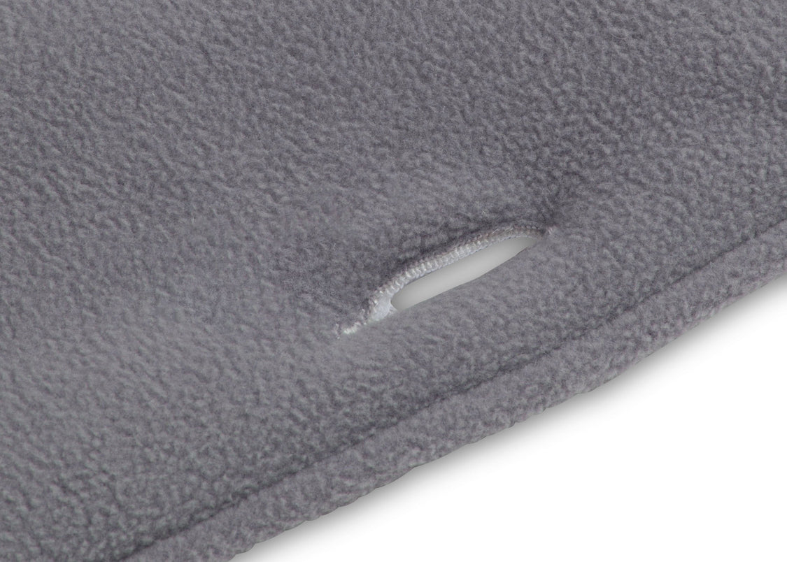 Delta Children Grey (026) Waterproof Fleece Crib Rail Covers/Protectors for Short Side Rails, 2 Pack, Front Slit Detail View