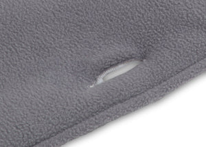 Delta Children Grey (026) Waterproof Fleece Crib Rail Covers/Protectors for Short Side Rails, 2 Pack, Front Slit Detail View 6-Waterproof Fleece Crib Rail Covers/Protectors for Short Side Rails, 2 Pack