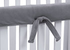 Grey (026) 3-Waterproof Fleece Crib Rail Covers/Protectors for Short Side Rails, 2 Pack