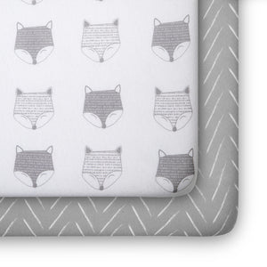 Indie Fox Fitted Crib Sheets - 2 Pack 2