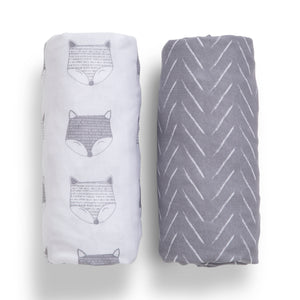 Indie Fox Fitted Crib Sheets - 2 Pack 0