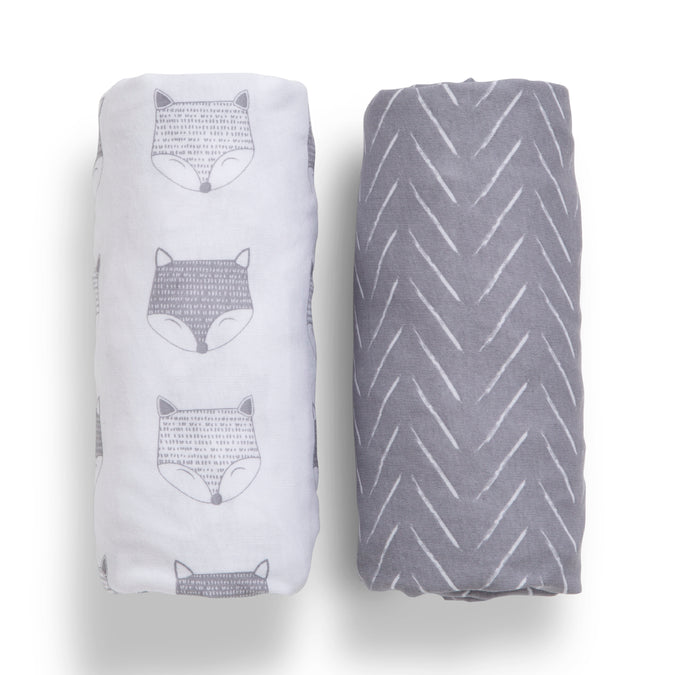 Indie Fox Fitted Crib Sheets - 2 Pack 9-Indie Fox Fitted Crib Sheets - 2 Pack