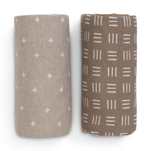 Neutral Boho Fitted Crib Sheets - 2 Pack 4