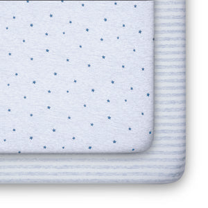 babyGap Blue Stars & Stripes 100% Organic Cotton Crib Sheets - 2 Pack 5-babyGap Blue Stars & Stripes 100% Organic Cotton Crib Sheets - 2 Pack