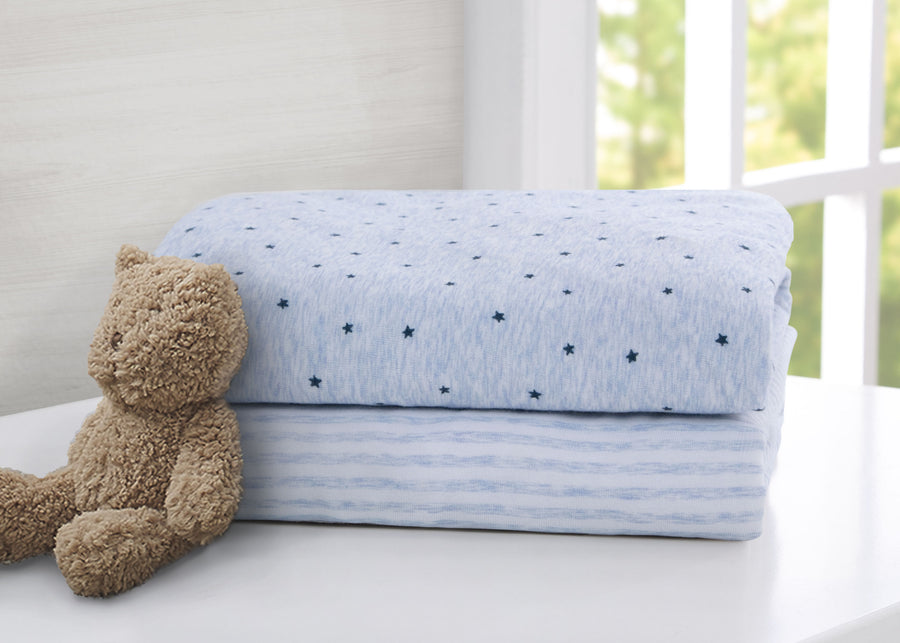 babyGap Blue Stars & Stripes 100% Organic Cotton Crib Sheets - 2 Pack 7-babyGap Blue Stars & Stripes 100% Organic Cotton Crib Sheets - 2 Pack