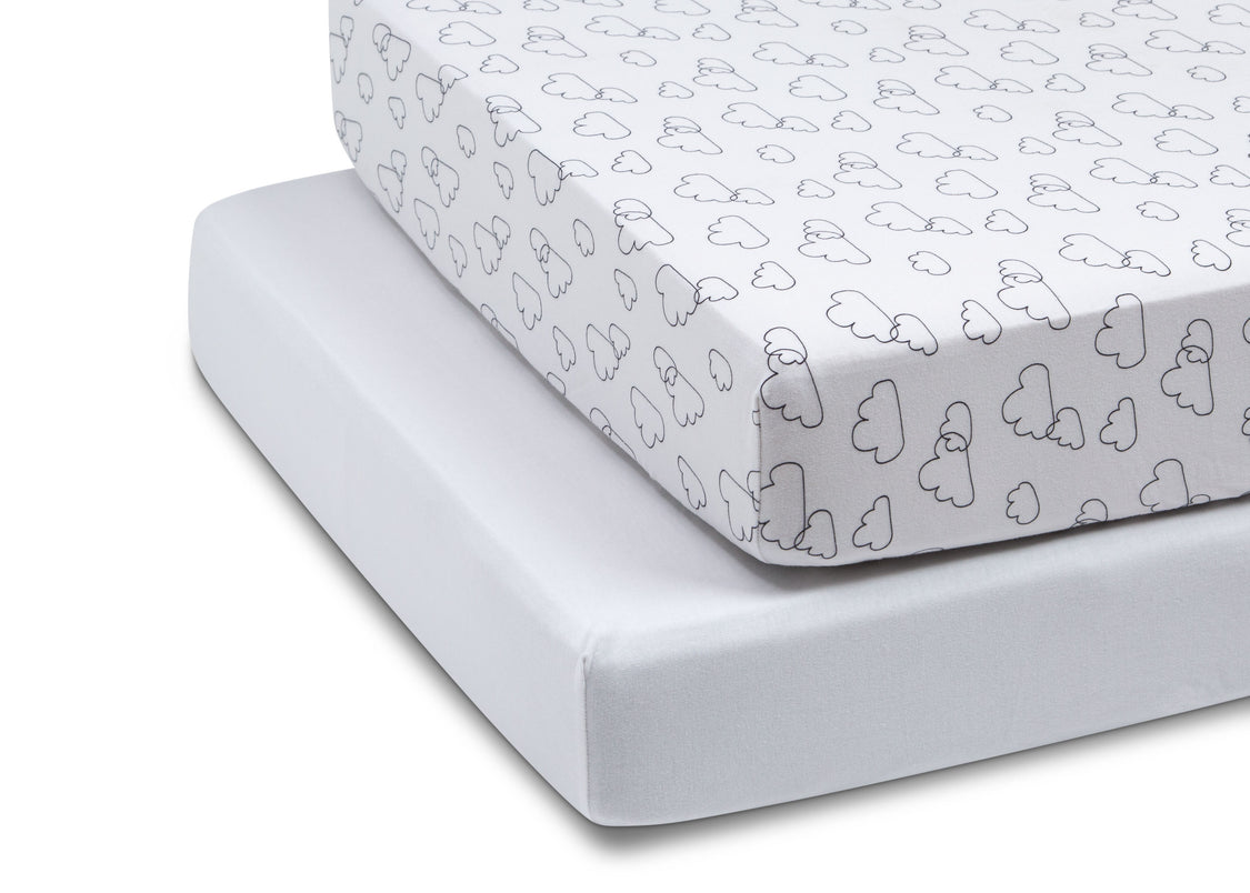 babyGap White Clouds 100% Organic Cotton Crib Sheets - 2 Pack