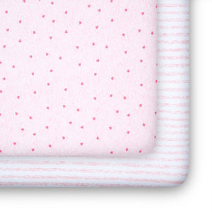 babyGap Pink Hearts & Stripes 100% Organic Cotton Crib Sheets - 2 Pack 6-babyGap Pink Hearts & Stripes 100% Organic Cotton Crib Sheets - 2 Pack