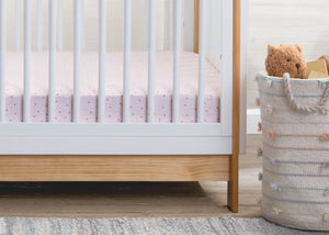 Pink Hearts & Stripes (3029) 0-babyGap Pink Hearts & Stripes 100% Organic Cotton Crib Sheets - 2 Pack