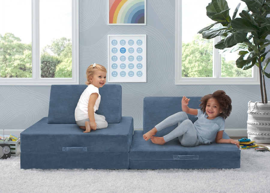 Denim Blue (1674) 20-Cozee Play Couch & 4-Piece Lounger