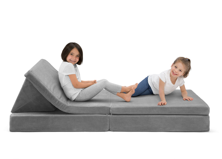 Grey Suede (5000) 3-Cozee Play Couch & 4-Piece Lounger