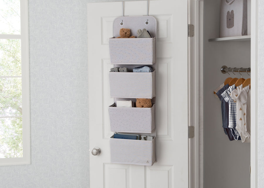 Grey (3411) 7-babyGap 2-Pack Over the Door Storage Organizer with 4 Pockets