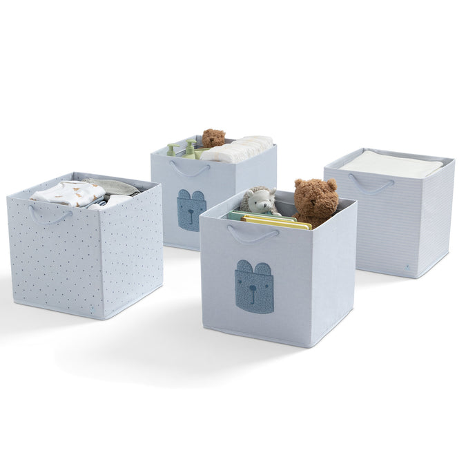 Blue (3243) 5-babyGap 4-Pack Brannan Bear Fabric Storage Bins with Handles