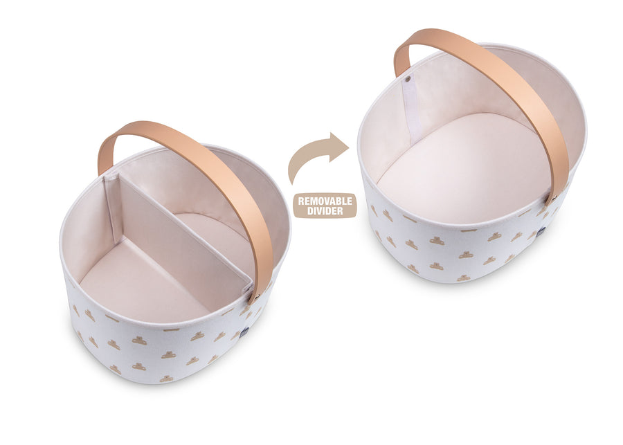 Tan (3410) 6-babyGap 3-Pack Nested Fabric Storage Bins with Handles