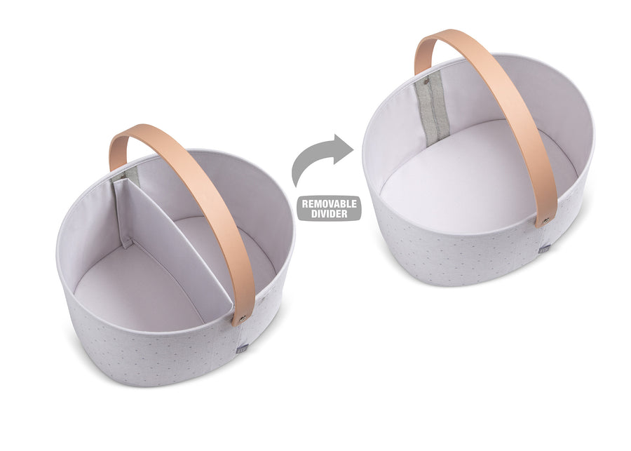Grey (3411) 12-babyGap 3-Pack Nested Fabric Storage Bins with Handles