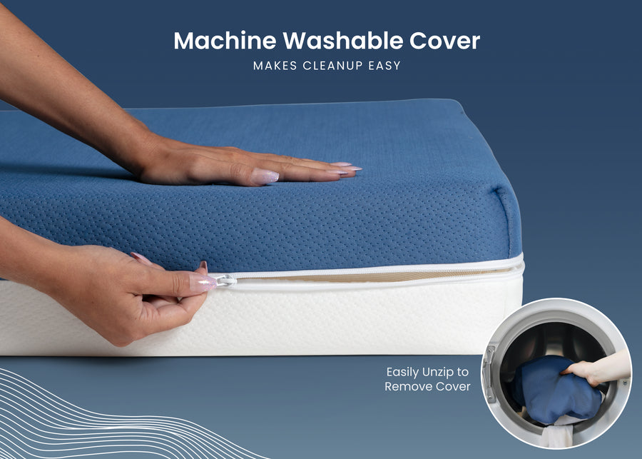 Navy and White (NO) 4-Serta CloudCool Crib and Toddler Mattress