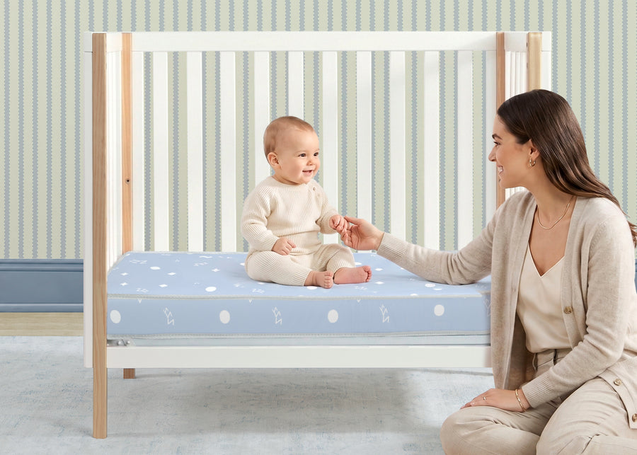 Blue (NO) 1-Simmons Kids® Soothing Nights 3-inch Mini/Portable Crib Mattress