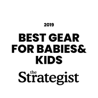 Text '2019 Best Gear for Babies & Kids The Strategist' on a white background
