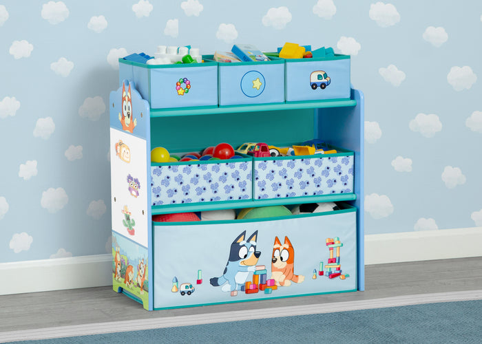 Bluey Design & Store 6 Bin Toy Storage OrganizerBluey (1077)