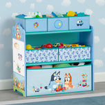 Bluey Design & Store 6 Bin Toy Storage Organizer - Bluey (1077) - Accessories