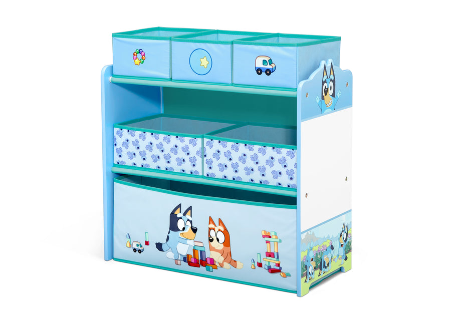 Bluey (1077) 3-Bluey Design & Store 6 Bin Toy Storage Organizer