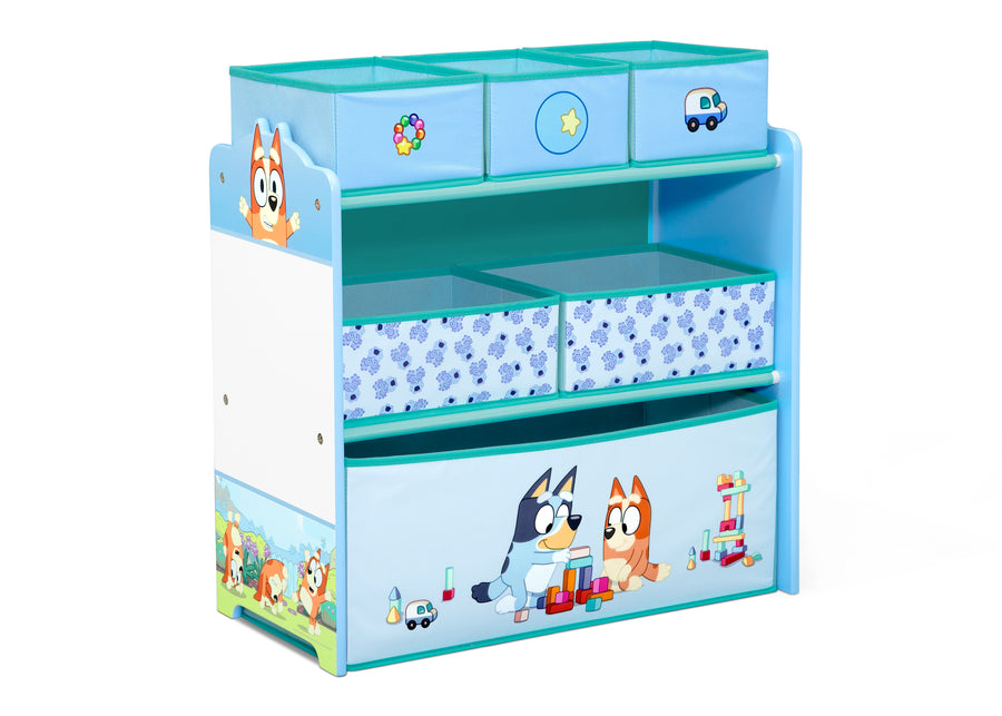 Bluey Design & Store 6 Bin Toy Storage Organizer 9-Bluey Design & Store 6 Bin Toy Storage Organizer