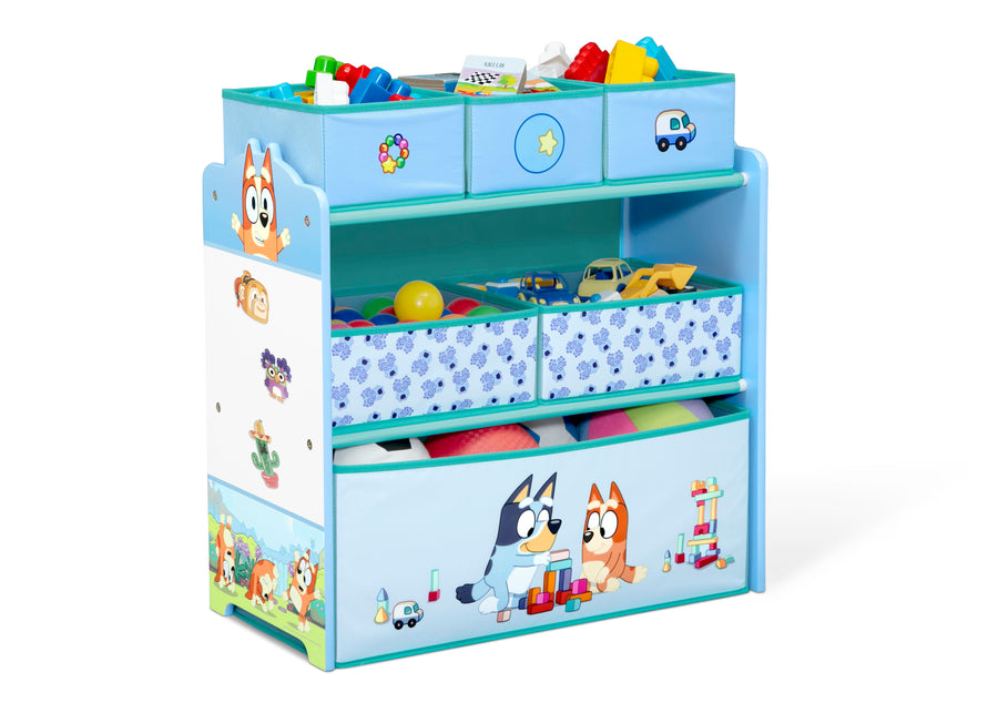 Bluey Design & Store 6 Bin Toy Storage Organizer 11-Bluey Design & Store 6 Bin Toy Storage Organizer