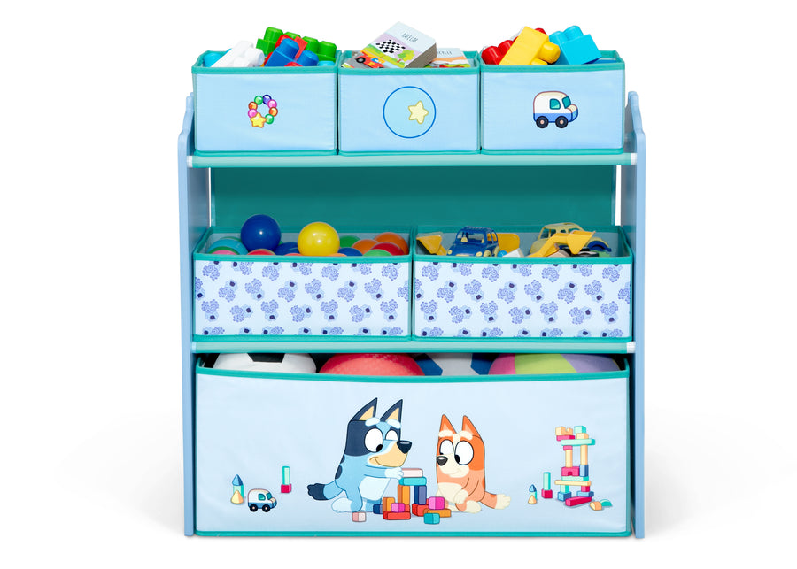 Bluey Design & Store 6 Bin Toy Storage Organizer 8-Bluey Design & Store 6 Bin Toy Storage Organizer