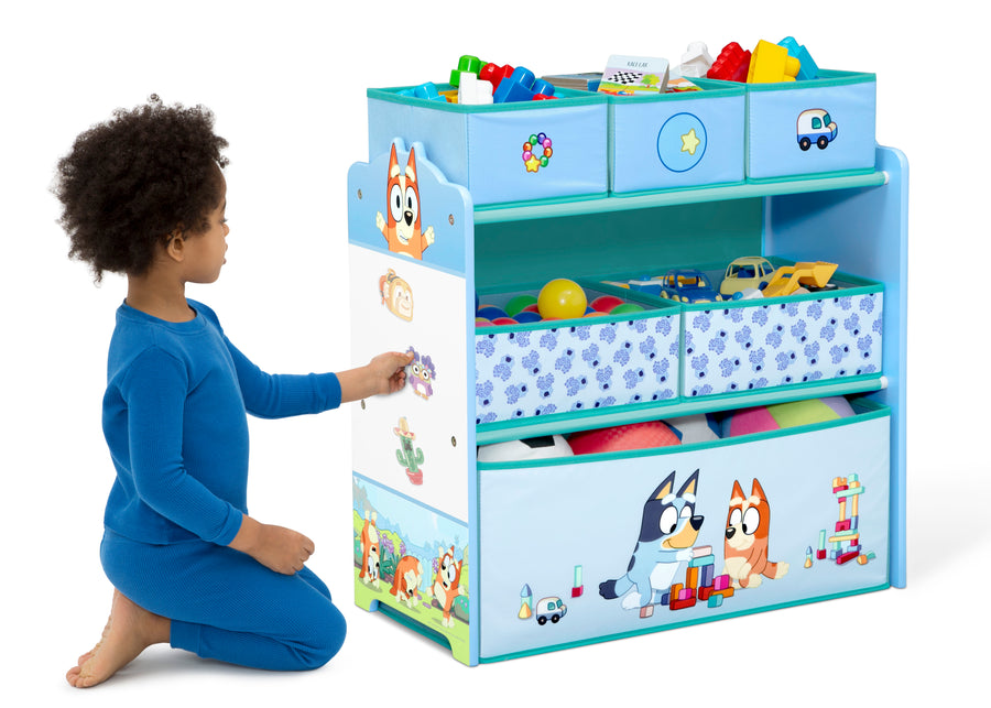 Bluey (1077) 4-Bluey Design & Store 6 Bin Toy Storage Organizer