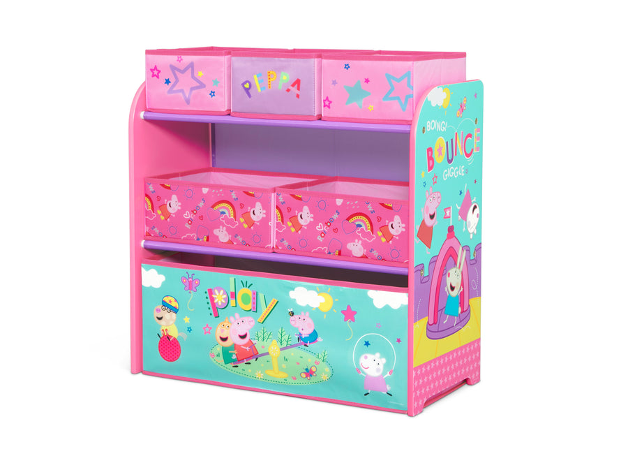Peppa Pig (1627) 7-Peppa Pig Design & Store 6 Bin Toy Storage Organizer
