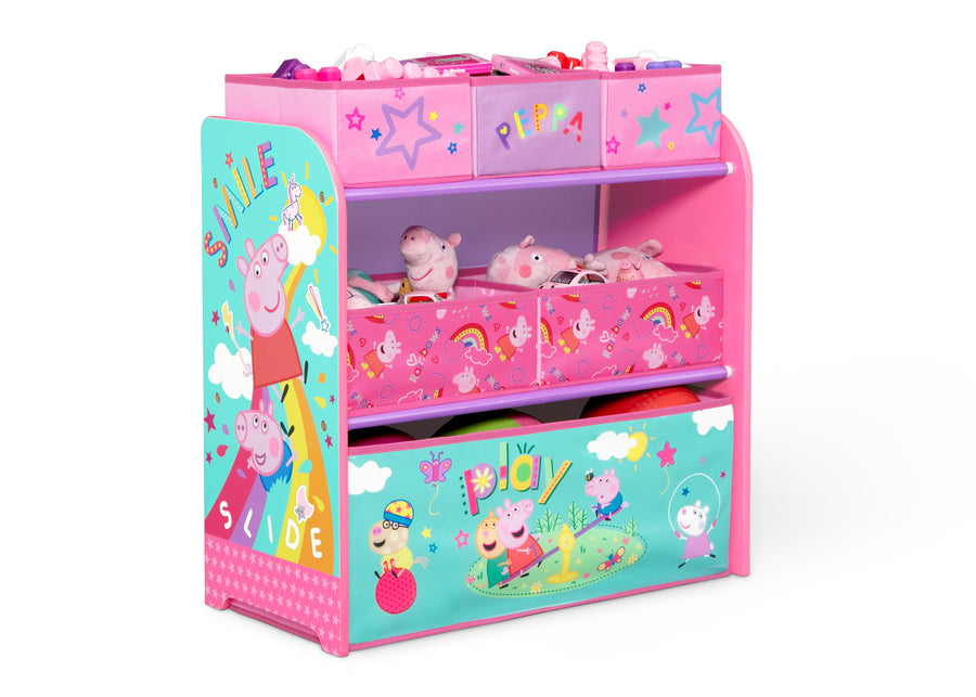 Peppa Pig (1627) 8-Peppa Pig Design & Store 6 Bin Toy Storage Organizer