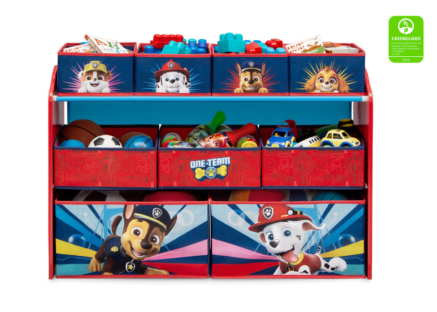 Paw Patrol (1121) 2-PAW Patrol Deluxe 9 Bin Design and Store Toy Organizer
