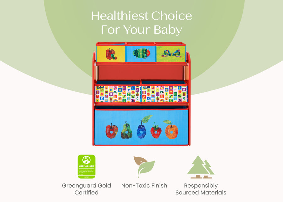 Caterpillar (1686) 4-The Very Hungry Caterpillar 6 Bin Design and Store Toy Organizer