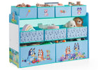 Bluey (1077) 4-Bluey Deluxe 9 Bin Design and Store Toy Organizer
