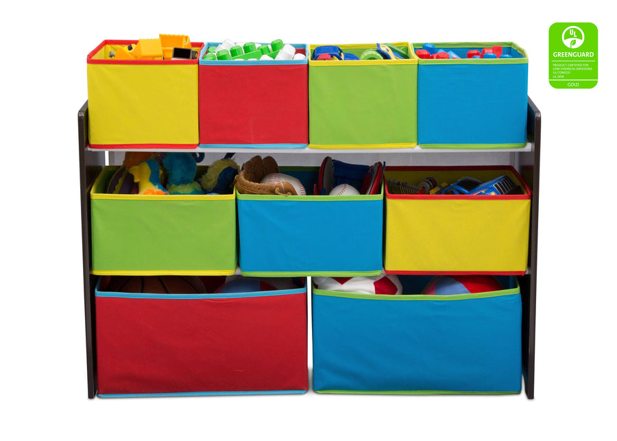 Dark Chocolate (207) 2-Deluxe Multi-Bin Toy Organizer with Storage Bins