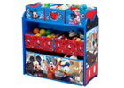 Mickey Hot Dog (1054) 2-Mickey Mouse 6 Bin Design and Store Toy Organizer