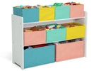 White with Blue/Orange/Pastel (1290) 29-Deluxe Multi-Bin Toy Organizer with Storage Bins