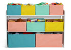 White with Blue/Orange/Pastel (1290) 27-Deluxe Multi-Bin Toy Organizer with Storage Bins