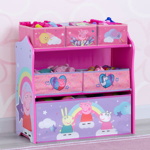 Peppa Pig 6 Bin Design and Store Toy Organizer 10-Peppa Pig 6 Bin Design and Store Toy Organizer