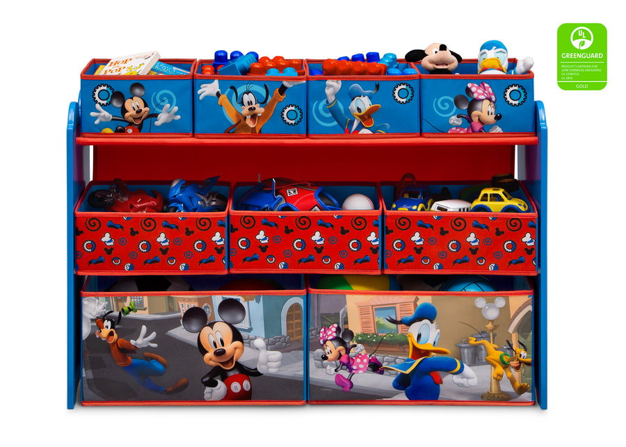 Mickey Hot Dog (1054) 2-Mickey Mouse Deluxe 9 Bin Design and Store Toy Organizer
