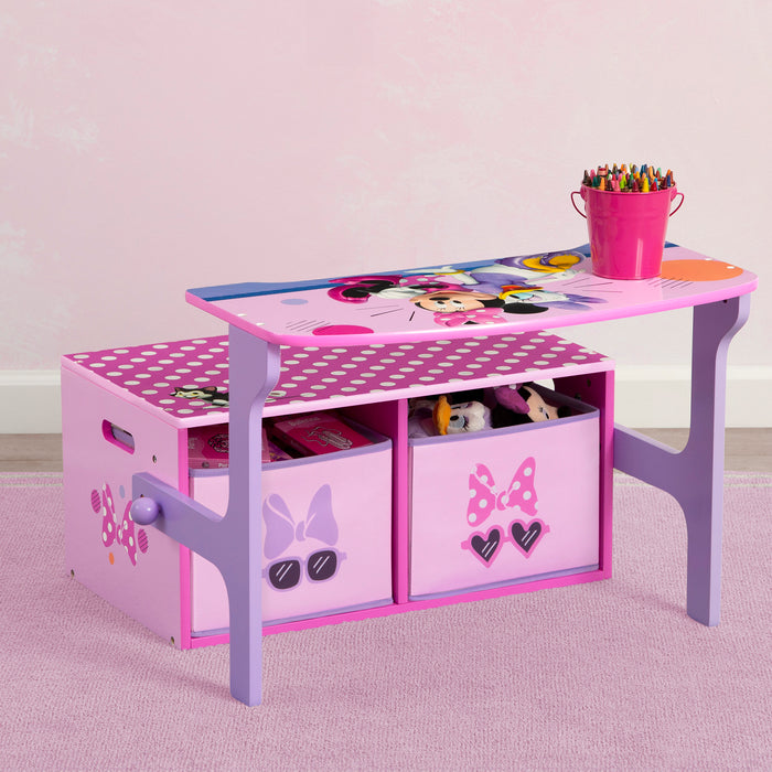 TB87280MN 1063 activity bench minnie lifestyle 03 0-Minnie Mouse 2-in-1 Activity Bench and Desk
