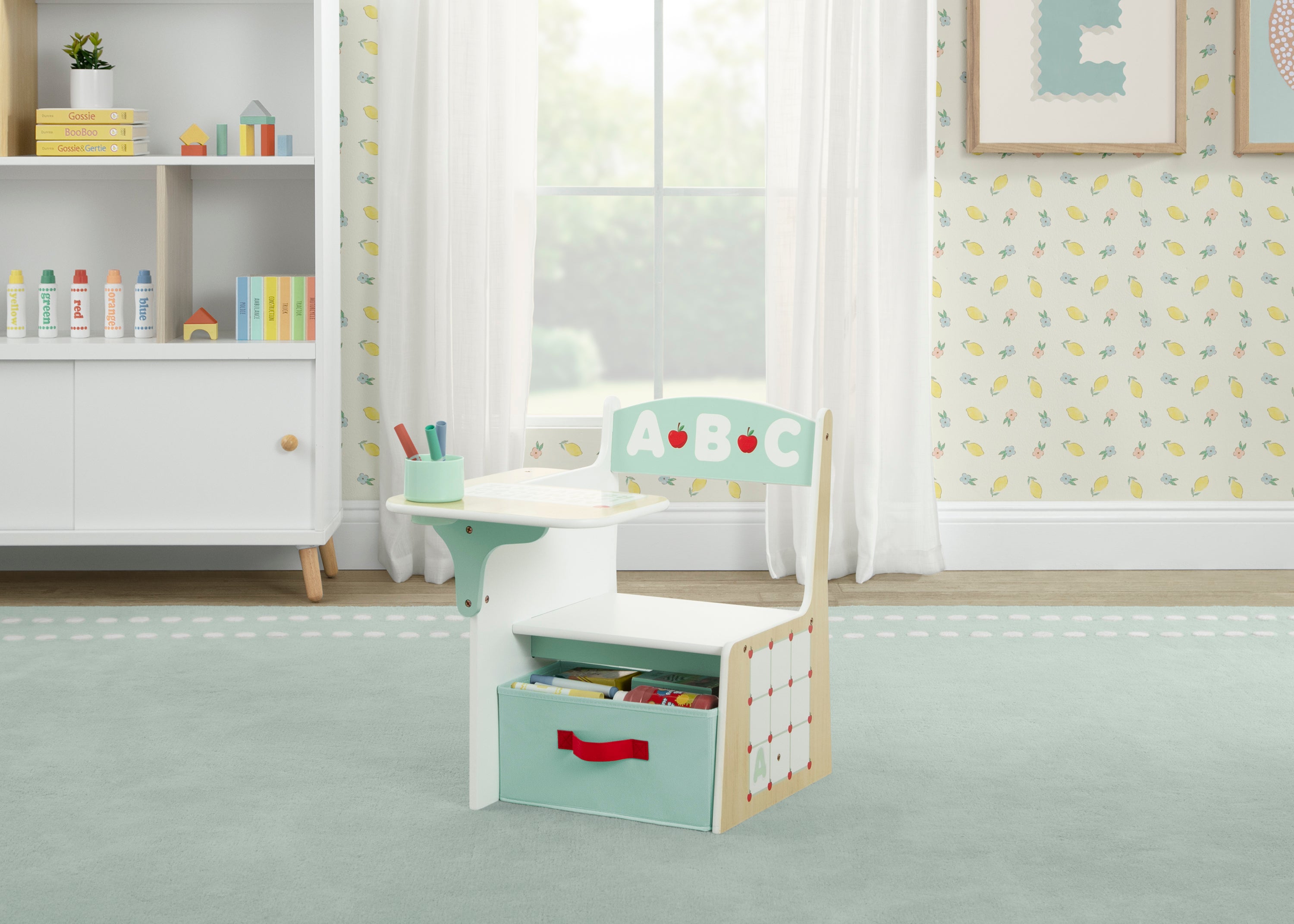 Complete The Look for ABC Alphabet Chair Desk with Storage Bin