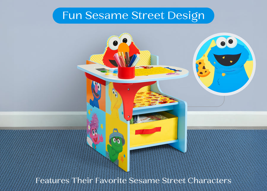 Sesame Street (1149) 2-Sesame Street Chair Desk with Storage Bin