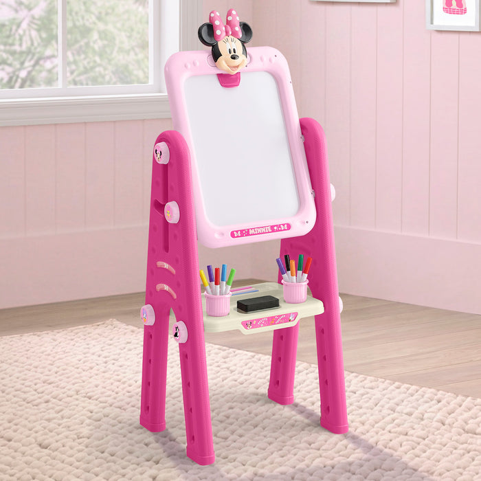Minnie Mouse 2-in-1 Double Sided Art Easel with Whiteboard & Chalkboard 1-Minnie Mouse 2-in-1 Double Sided Art Easel with Whiteboard & Chalkboard
