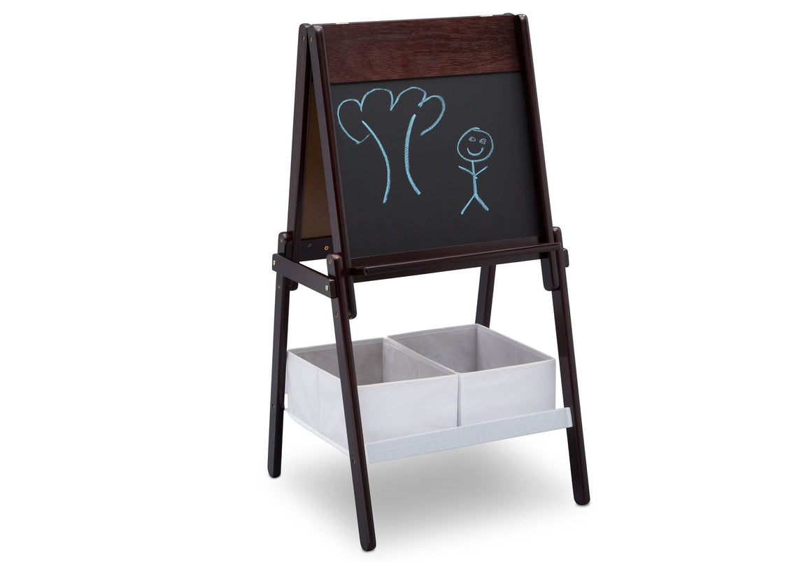 Delta Children Dark Chocolate (207) MySize Double-Sided Storage Easel, Right Angle Chalk, c4c